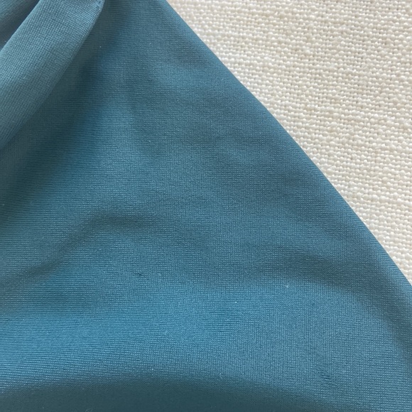 Teal Blue Ribbon Bikini Top - Picture 3 of 7